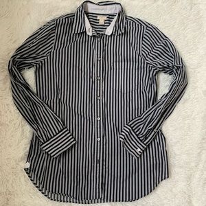 J. Crew Factory black and white button down